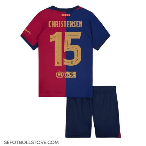 Barcelona Andreas Christensen #15 Replika babykläder Hemmaställ Barn 2024-25 Kortärmad (+ korta byxor)